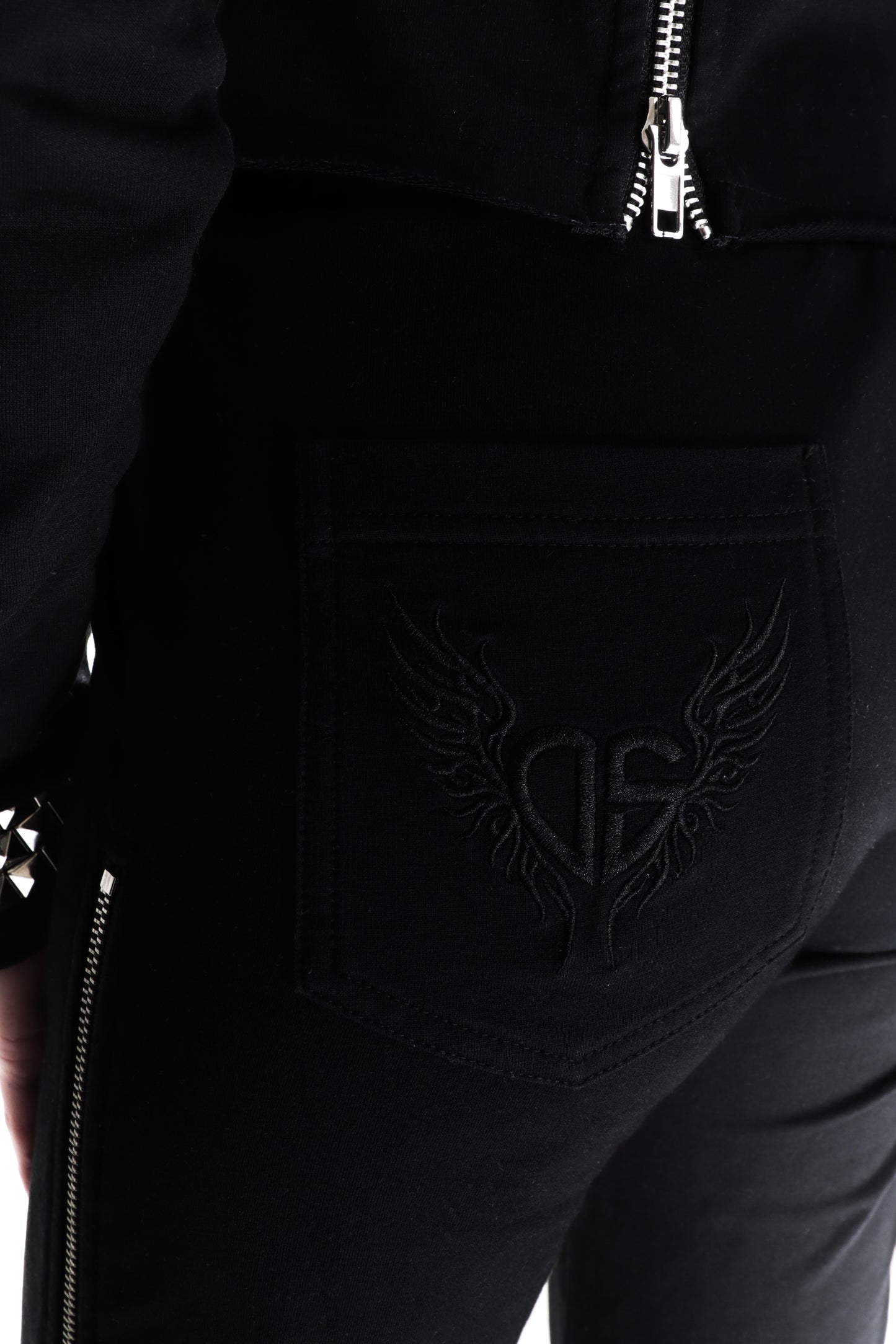 ZIPPERS FLARED SWEATPANTS